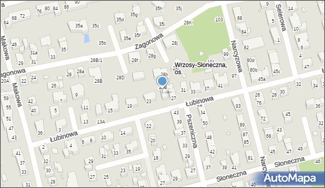 Toruń, Łubinowa, 25a, mapa Torunia