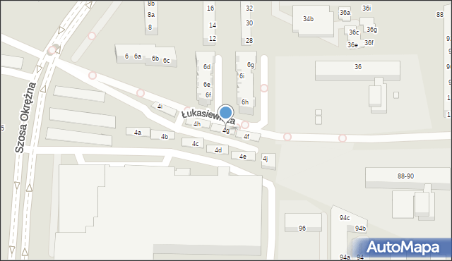 Toruń, Łukasiewicza Ignacego, 4g, mapa Torunia