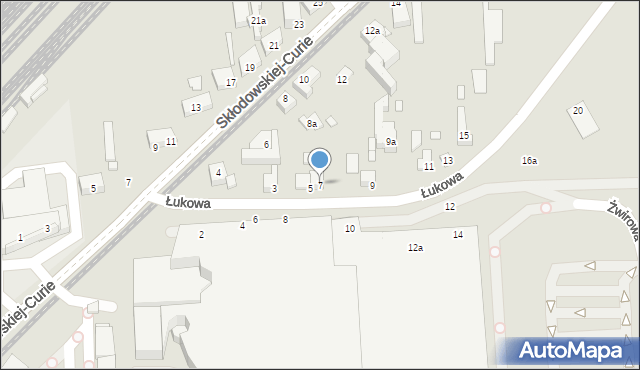 Toruń, Łukowa, 7, mapa Torunia