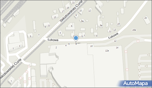 Toruń, Łukowa, 8, mapa Torunia