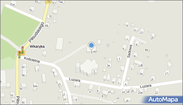 Trzebinia, Luzara, ks. hm., 1, mapa Trzebinia