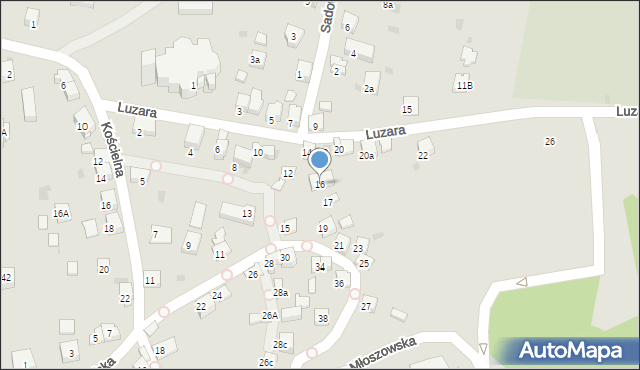 Trzebinia, Luzara, ks. hm., 16, mapa Trzebinia