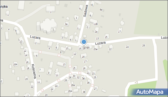 Trzebinia, Luzara, ks. hm., 18, mapa Trzebinia