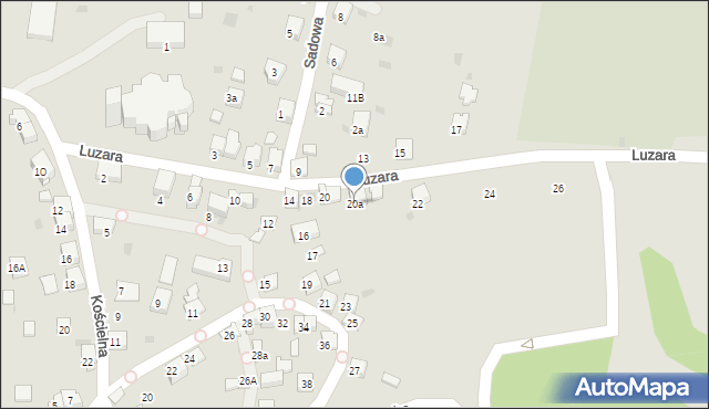 Trzebinia, Luzara, ks. hm., 20a, mapa Trzebinia