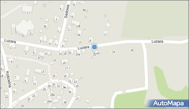 Trzebinia, Luzara, ks. hm., 22, mapa Trzebinia