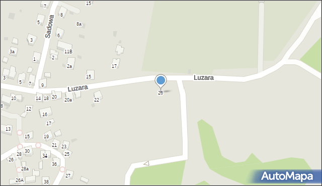 Trzebinia, Luzara, ks. hm., 26, mapa Trzebinia