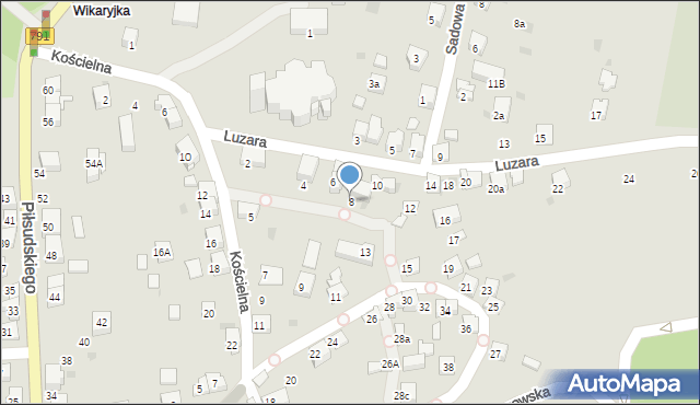 Trzebinia, Luzara, ks. hm., 8, mapa Trzebinia