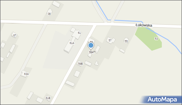 Tuliłów, Łukowska, 59A, mapa Tuliłów