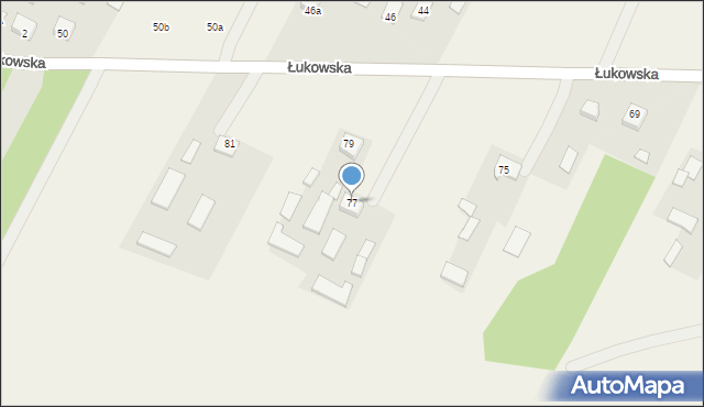 Tuliłów, Łukowska, 79A, mapa Tuliłów