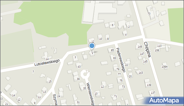 Turek, Lutosławskiego Witolda, 1, mapa Turka