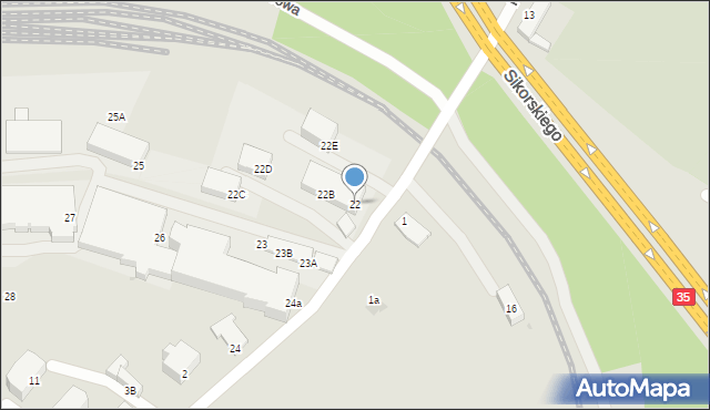 Wałbrzych, Ludwiga van Beethovena, 22, mapa Wałbrzycha