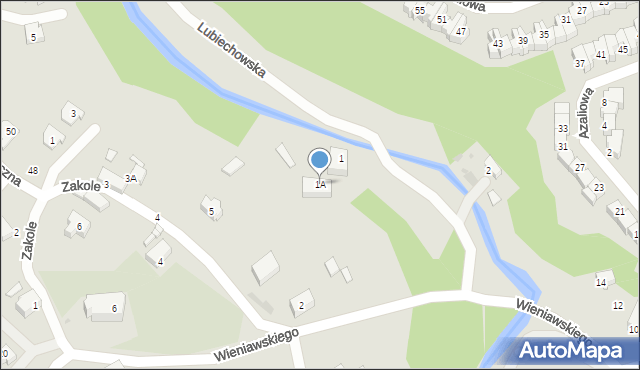 Wałbrzych, Lubiechowska, 1A, mapa Wałbrzycha