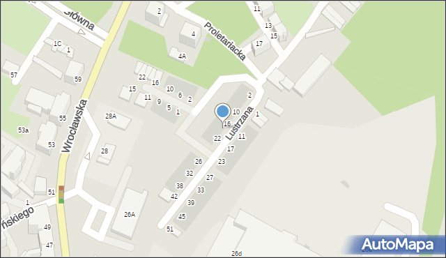Wałbrzych, Lustrzana, 18, mapa Wałbrzycha