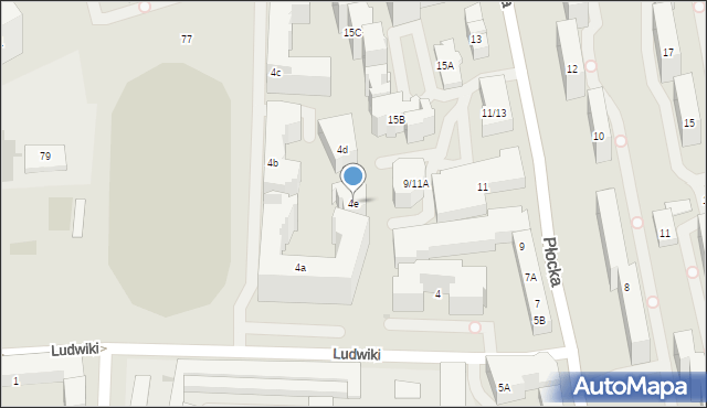 Warszawa, Ludwiki, 4e, mapa Warszawy