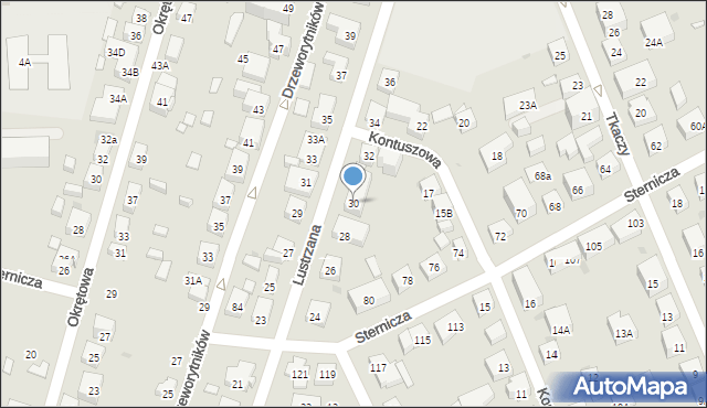 Warszawa, Lustrzana, 30, mapa Warszawy