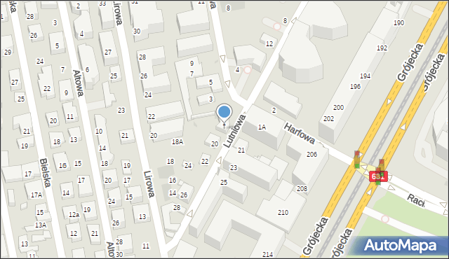 Warszawa, Lutniowa, 18, mapa Warszawy