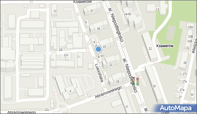 Warszawa, Lutocińska, 4, mapa Warszawy