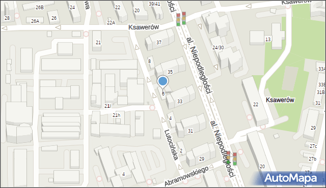 Warszawa, Lutocińska, 6, mapa Warszawy