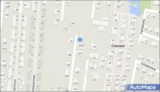 Warszawa, Ludwinowska, 24J, mapa Warszawy