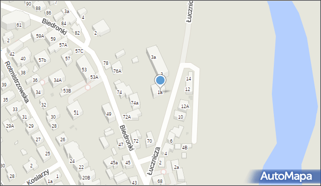 Warszawa, Łucznicza, 1a, mapa Warszawy