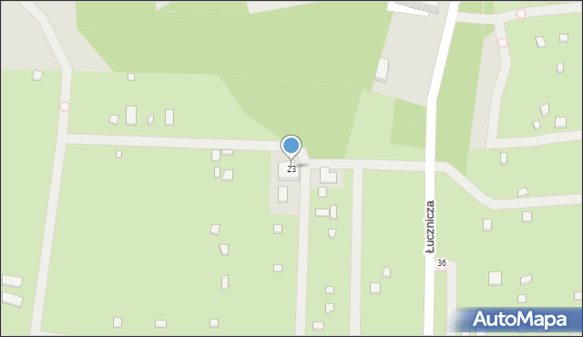 Warszawa, Łucznicza, 23, mapa Warszawy