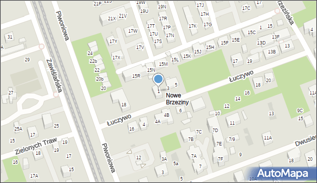 Warszawa, Łuczywo, 1, mapa Warszawy