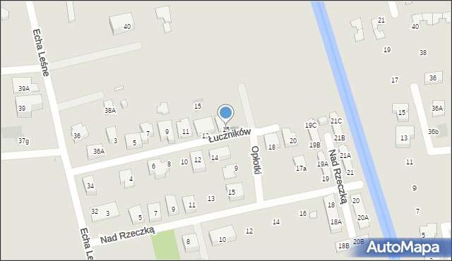 Warszawa, Łuczników, 15, mapa Warszawy