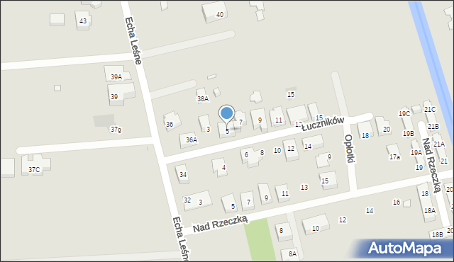 Warszawa, Łuczników, 5, mapa Warszawy