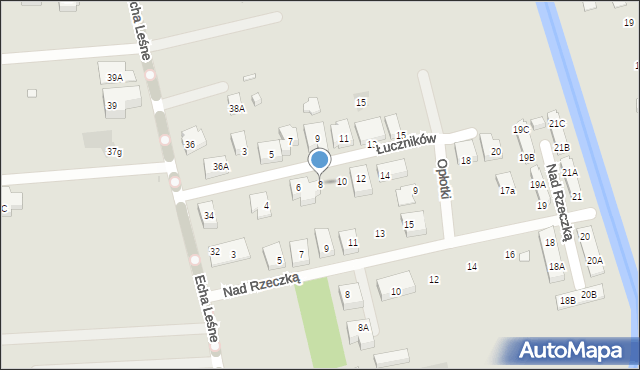 Warszawa, Łuczników, 8, mapa Warszawy