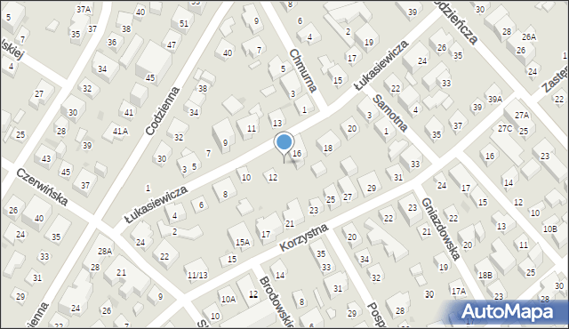 Warszawa, Łukasiewicza Ignacego, 14, mapa Warszawy