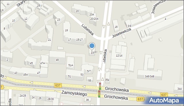Warszawa, Lubelska, 13, mapa Warszawy