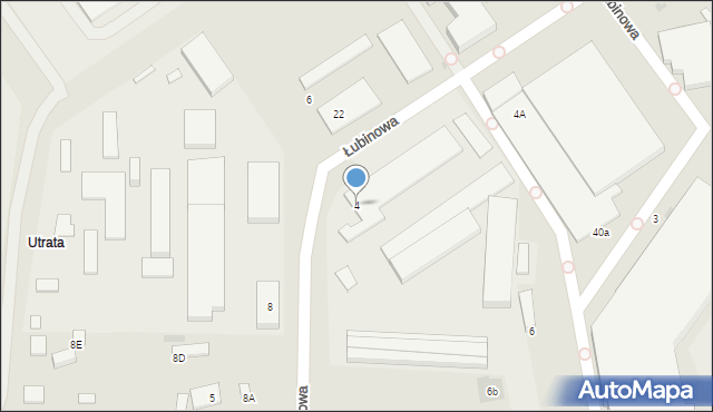 Warszawa, Łubinowa, 4, mapa Warszawy