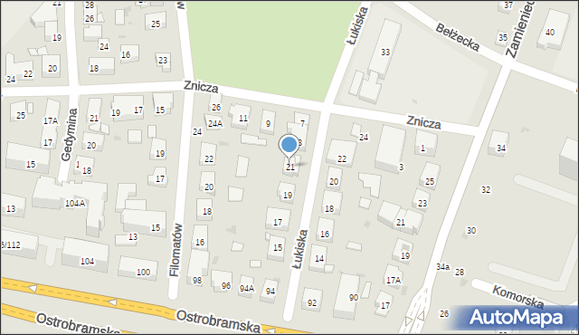 Warszawa, Łukiska, 21, mapa Warszawy