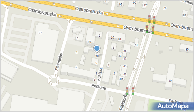 Warszawa, Łukiska, 5B, mapa Warszawy