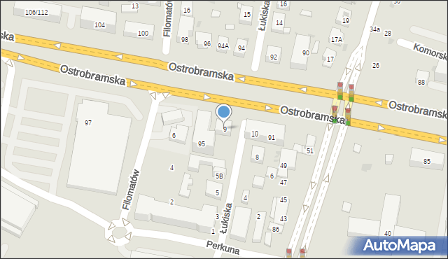 Warszawa, Łukiska, 9, mapa Warszawy