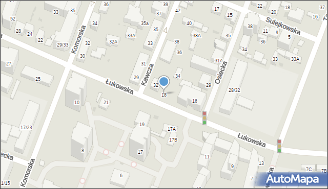 Warszawa, Łukowska, 18, mapa Warszawy