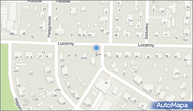 Warszawa, Lucerny, 30, mapa Warszawy