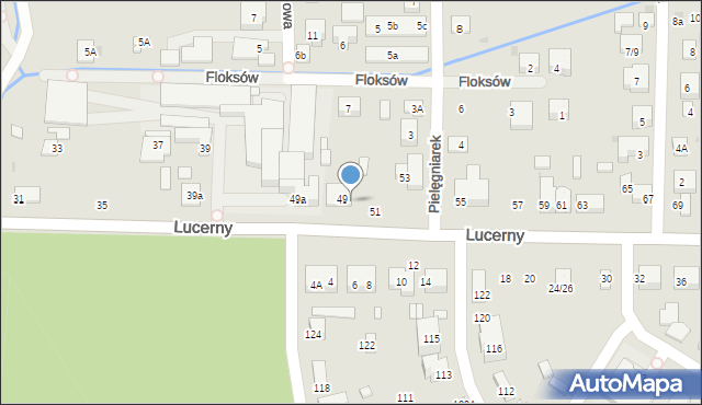 Warszawa, Lucerny, 49b, mapa Warszawy