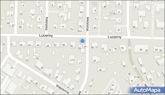 Warszawa, Lucerny, 66, mapa Warszawy