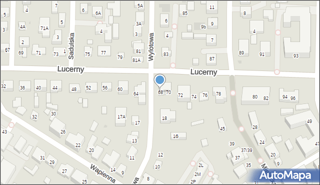 Warszawa, Lucerny, 68, mapa Warszawy