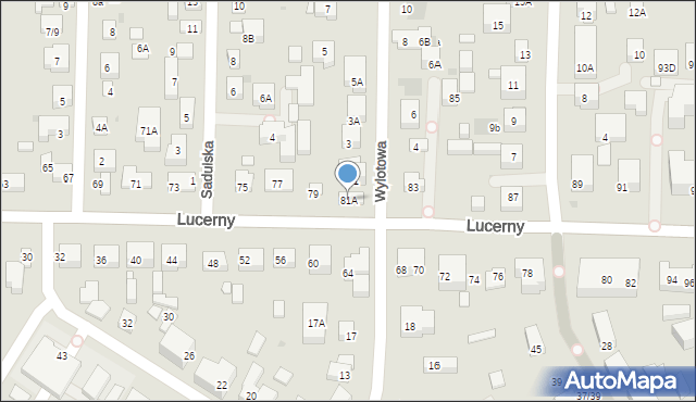 Warszawa, Lucerny, 81A, mapa Warszawy