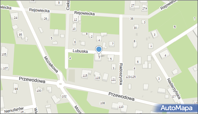 Warszawa, Lubuska, 3, mapa Warszawy