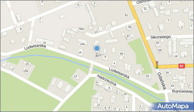 Węgrów, Ludwisarska, 8A, mapa Węgrów