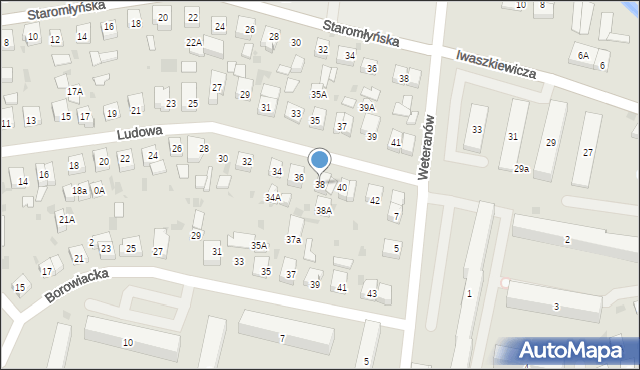 Wejherowo, Ludowa, 38, mapa Wejherowo