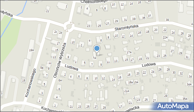 Wejherowo, Ludowa, 9A, mapa Wejherowo