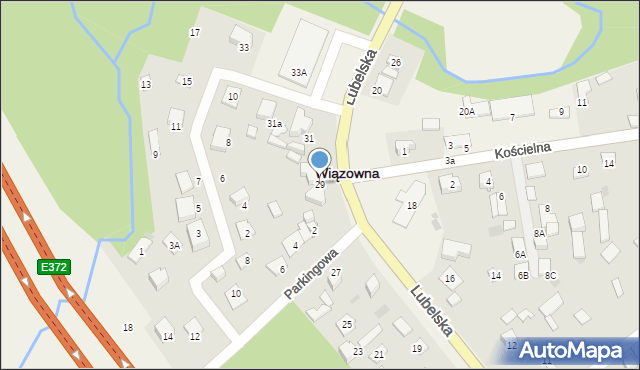 Wiązowna, Lubelska, 29, mapa Wiązowna