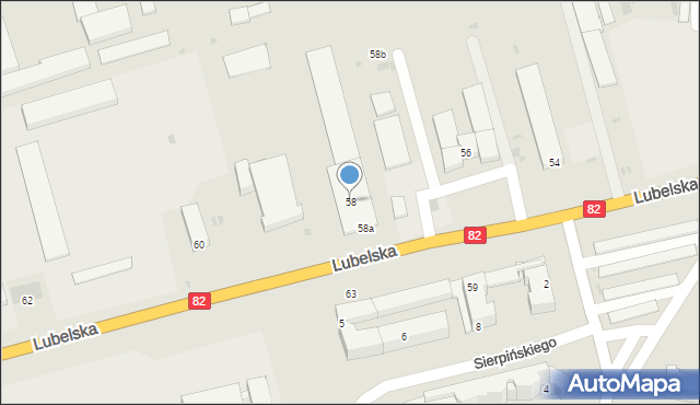 Włodawa, Lubelska, 58, mapa Włodawa