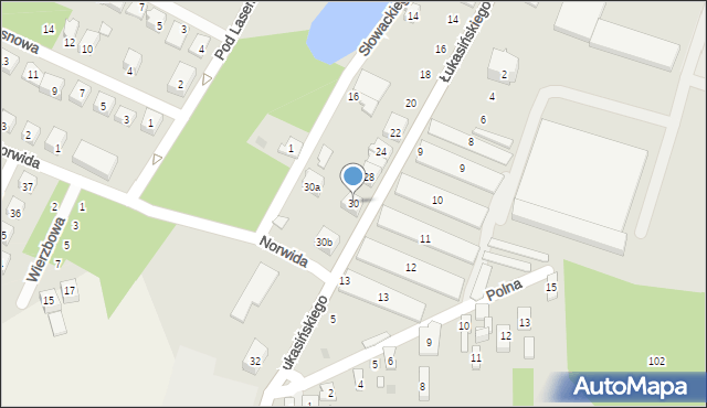 Wolbrom, Łukasińskiego, 30, mapa Wolbrom