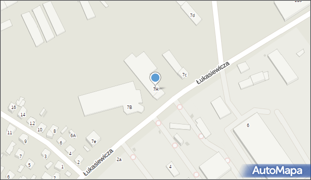 Wołomin, Łukasiewicza, 7A, mapa Wołomin