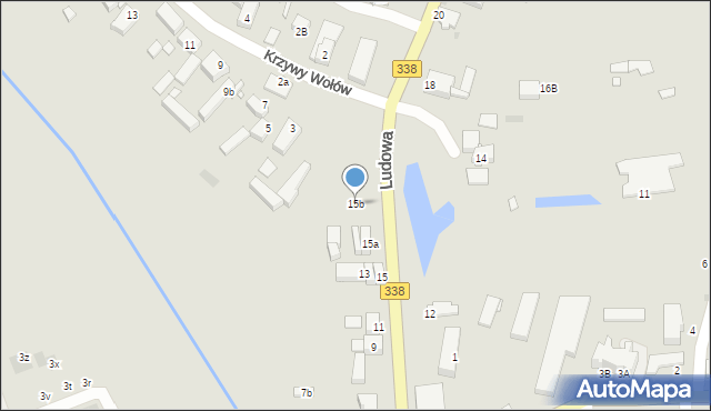 Wołów, Ludowa, 15b, mapa Wołów